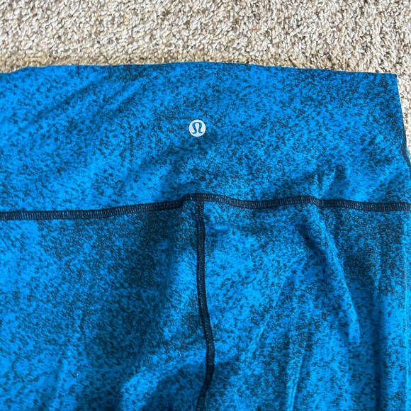 Lululemon High Times Pant Luon Spray Jacquard Shocking Blue Black Size 8 Women's - Picture 7 of 9